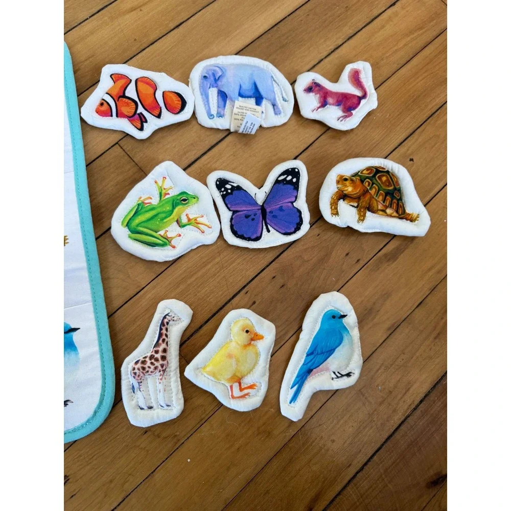 Lovevery quilted critter pockets soft animal matching‎ game Montessori toy